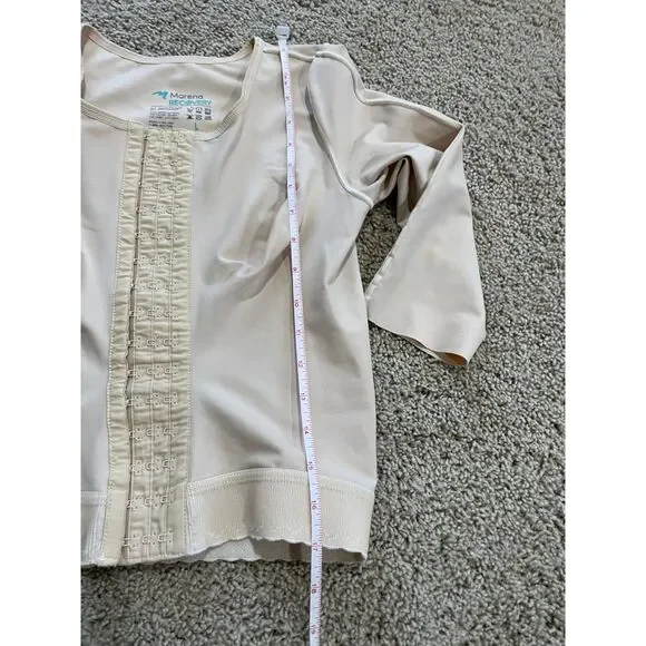 Marena Recovery Post Surgical Compression Beige Vest 3/4 Length Sleeve sz L - Picture 6 of 13